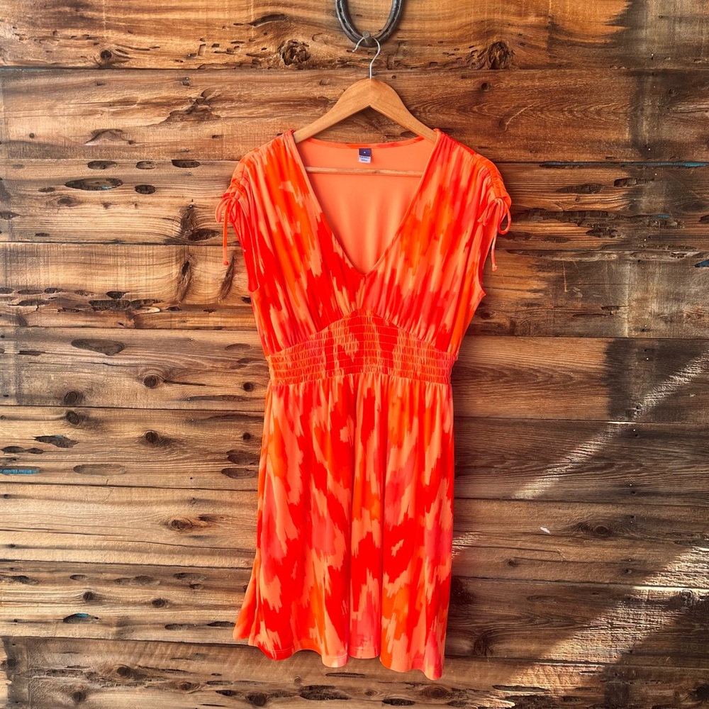 OLD NAVY | Vibrant Orange Tie-Dye Dress M